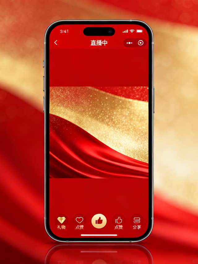 红色播放界面